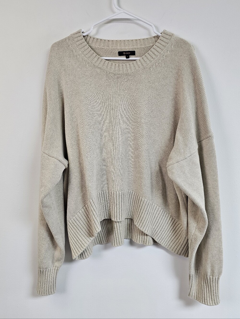 Quince Boyfriend Crew Knit Sweater Oversized Relaxed Fit